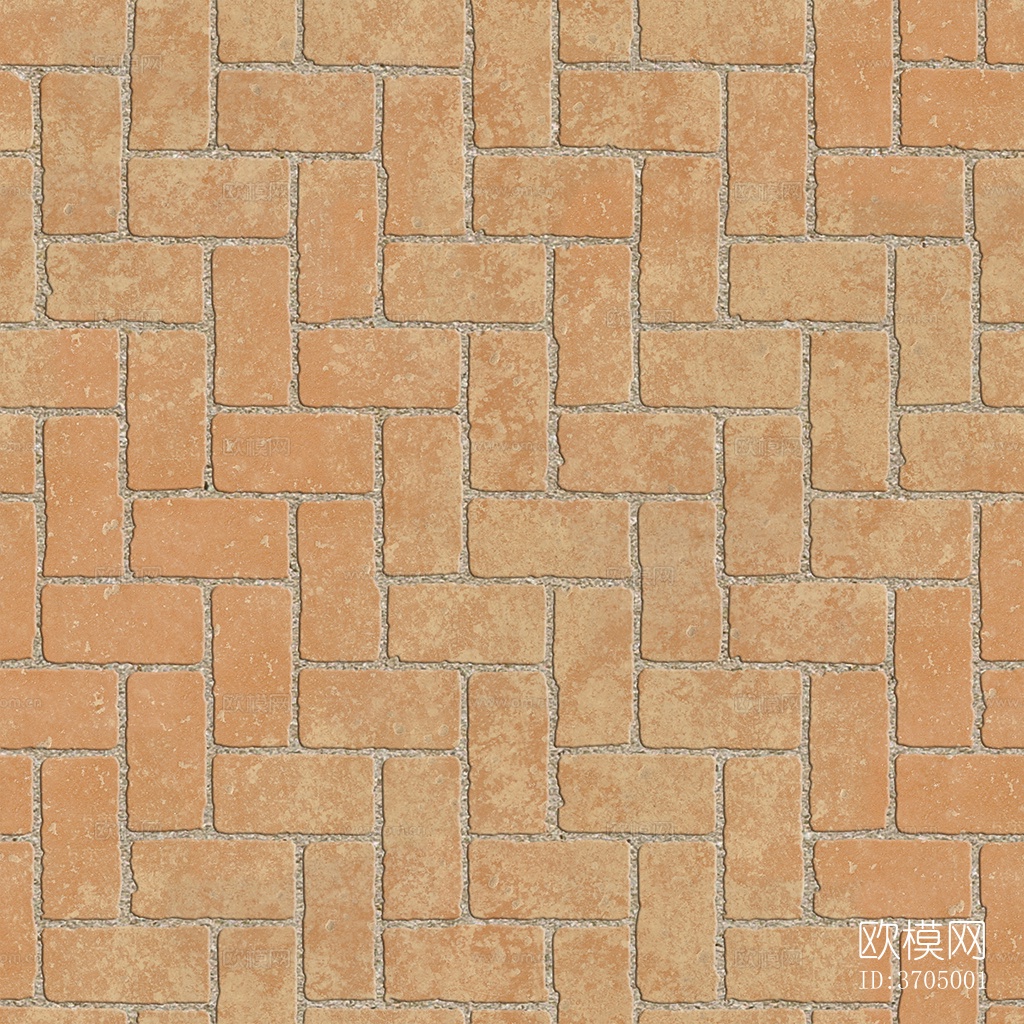 无缝人字纹陶瓦拼花地砖人行道路地面广场铺贴下载