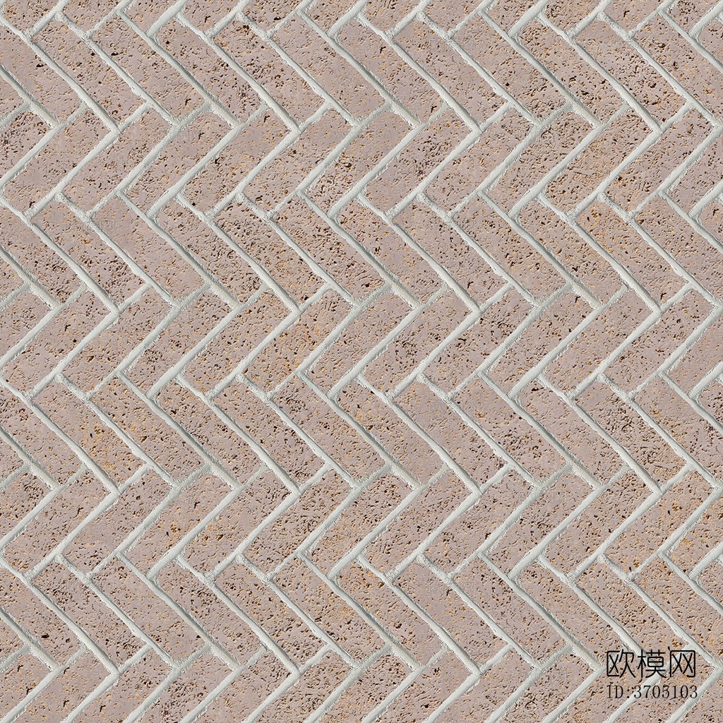 无缝人字纹拼花地砖人行道路地面广场铺贴下载