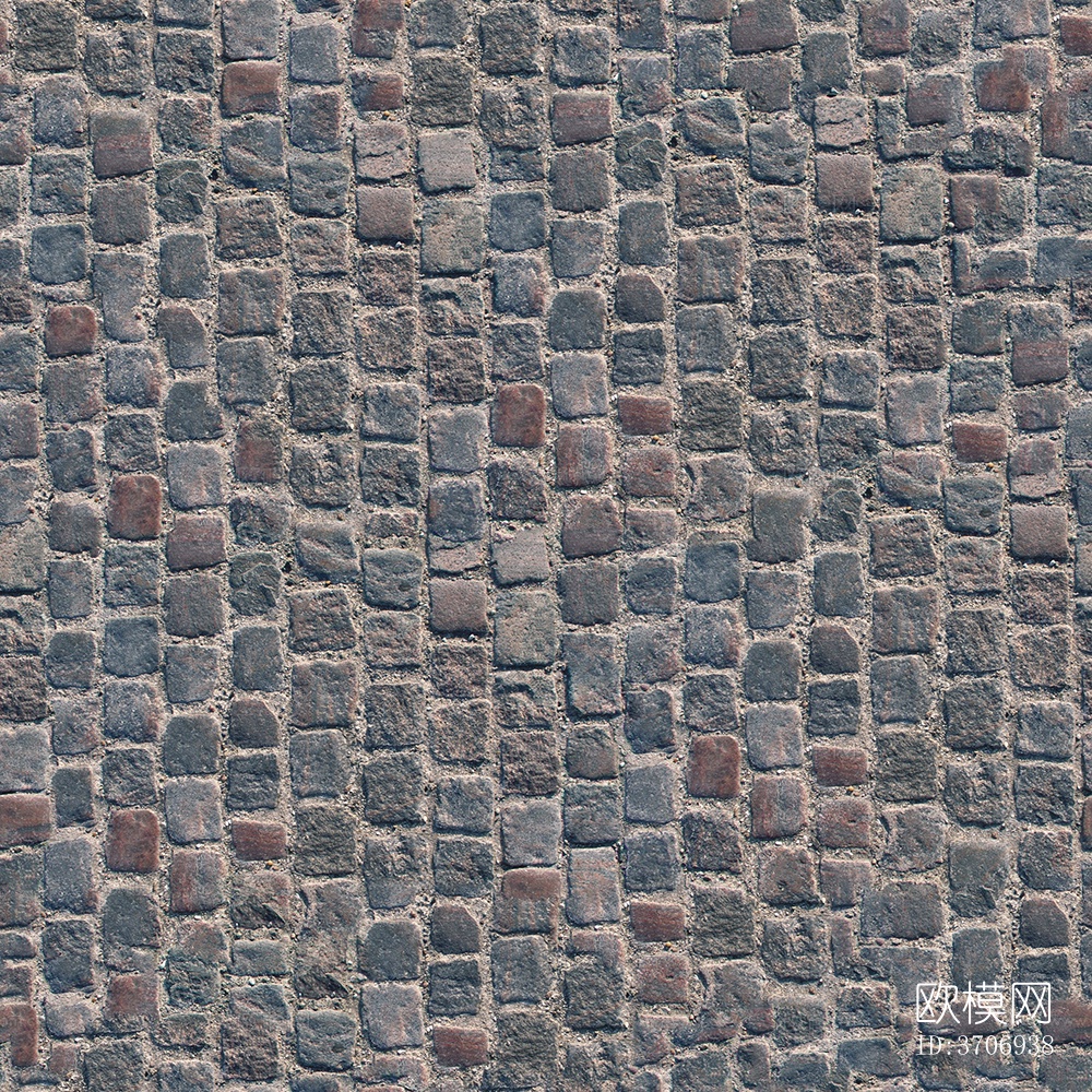 无缝灰色做旧方形拼花地砖人行道路地面街道广场铺贴下载