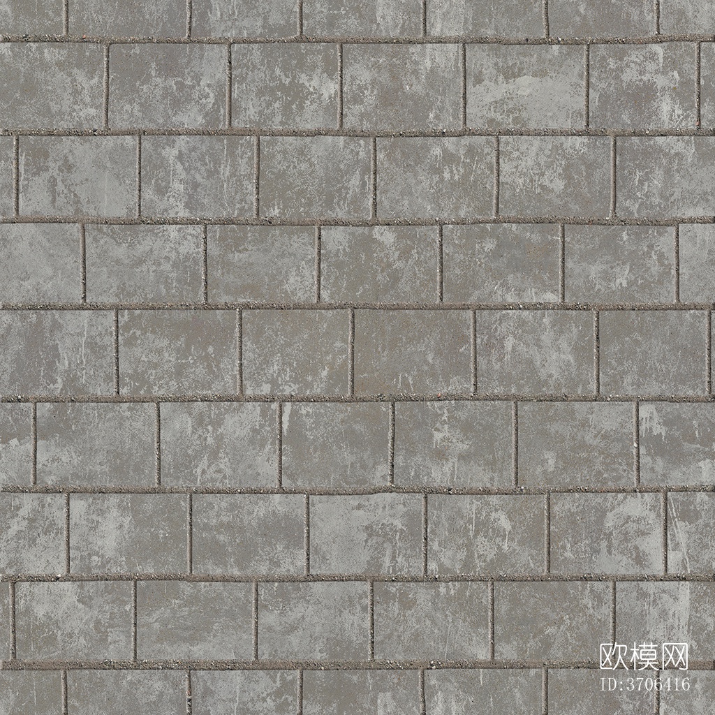 无缝破损水泥拼花地砖人行道路地面广场铺贴下载