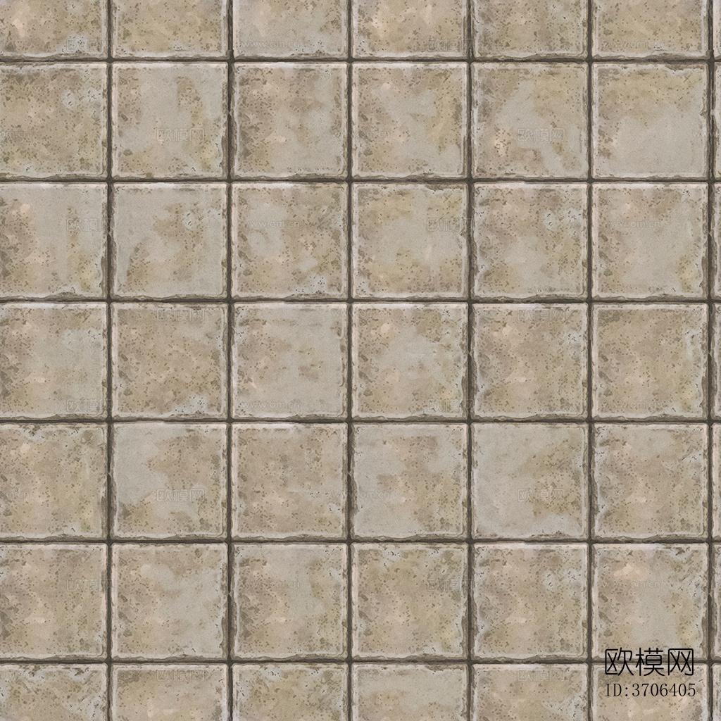 无缝破损水泥拼花地砖人行道路地面广场铺贴下载