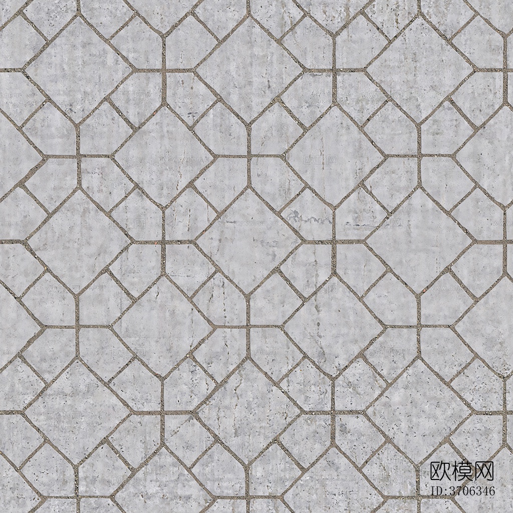 无缝浅灰色水泥拼花地砖人行道路地面广场铺贴下载