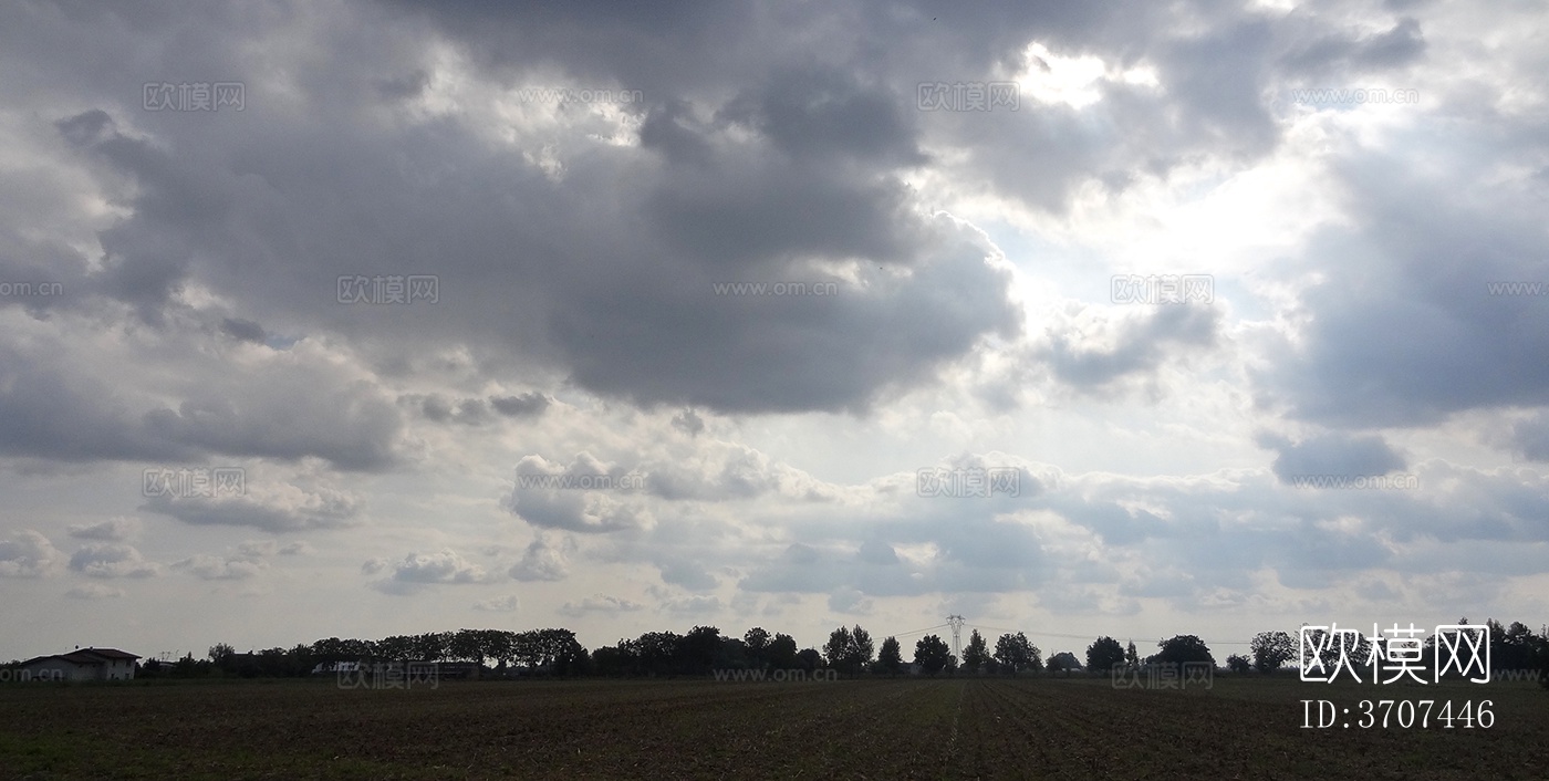 多云的蓝色天空景观风景下载