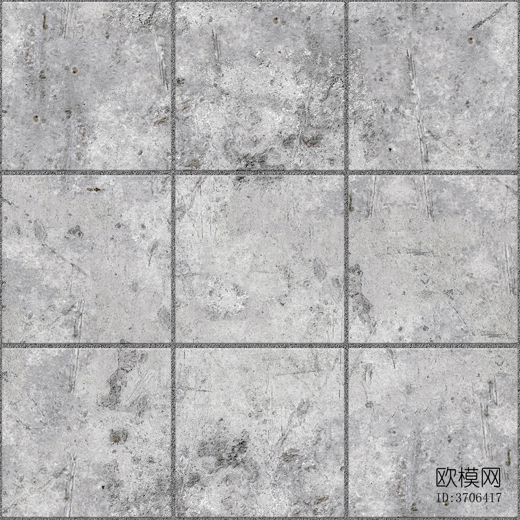 无缝破损水泥拼花地砖人行道路地面广场铺贴下载
