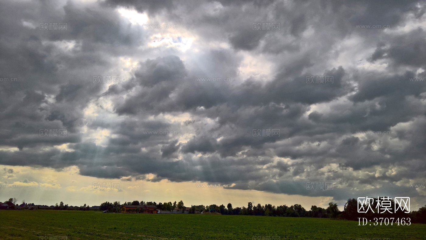 多云的蓝色天空景观风景下载