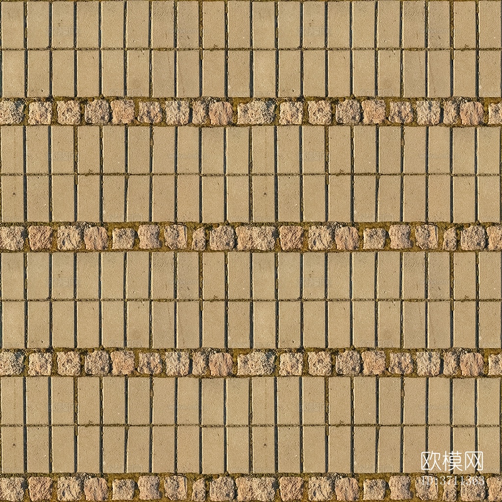 无缝拼花水泥地砖人行道路地面广场铺贴下载