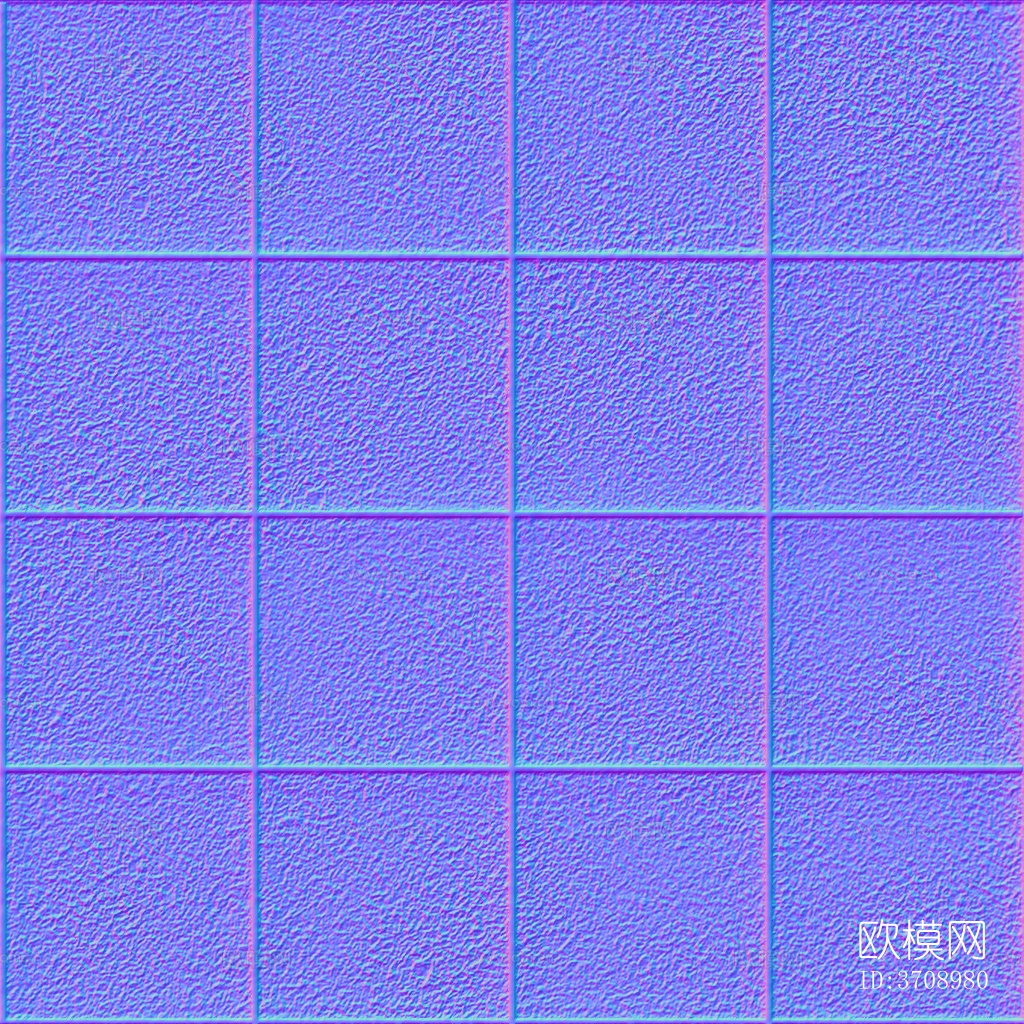 透水砖带法线高光贴图下载（渲染图2）