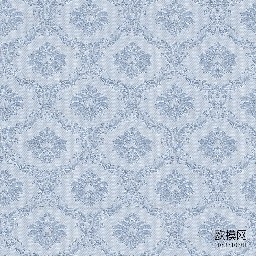 无缝蓝色欧式法式古典花纹壁纸壁布墙布下载
