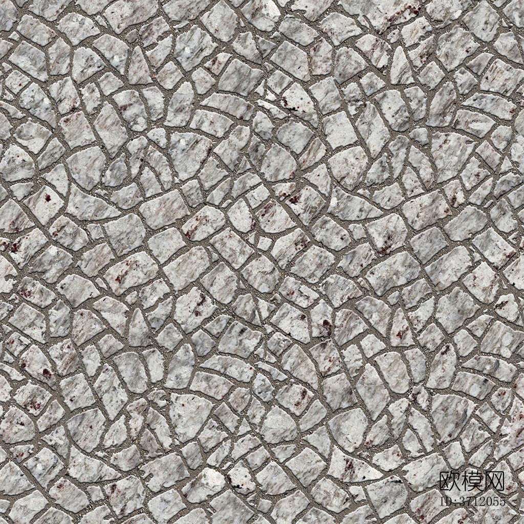 无缝不规则拼花石板地砖人行道路地面广场铺贴下载