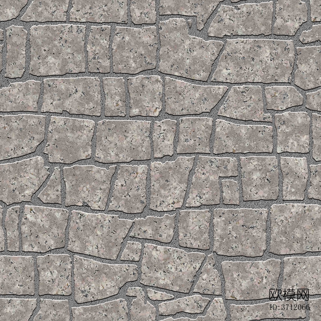 无缝不规则拼花石板地砖人行道路地面广场铺贴下载