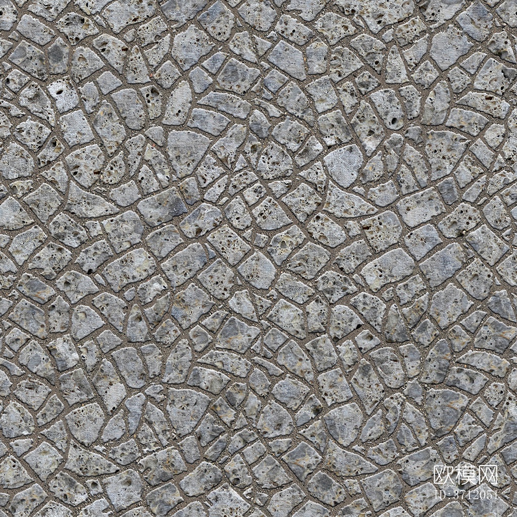 无缝不规则拼花石板地砖人行道路地面广场铺贴下载