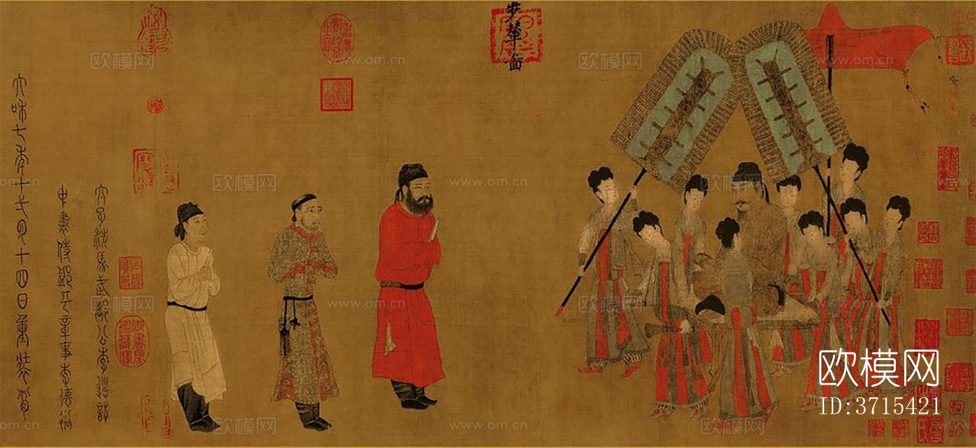 中式人物装饰画下载