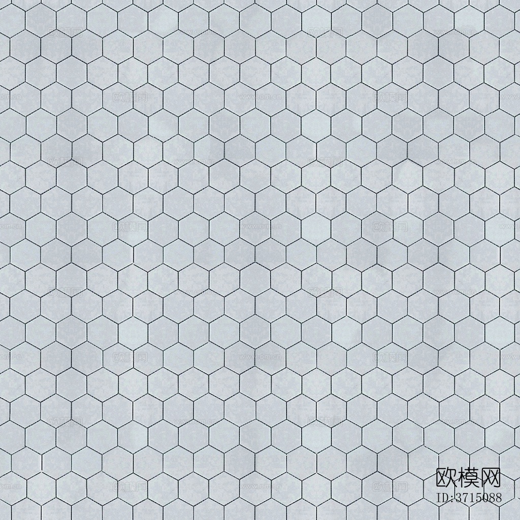 无缝六角形石材拼花地砖人行道路地面广场铺贴下载