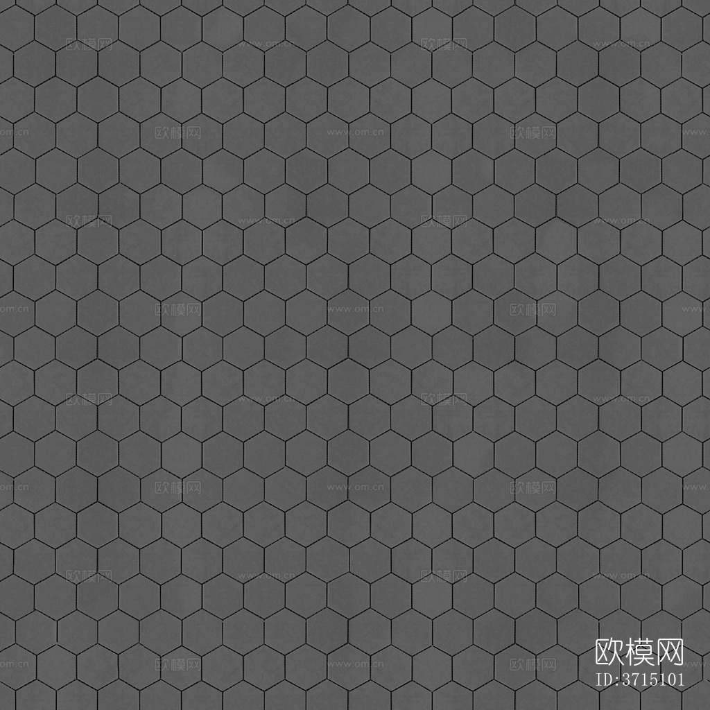 无缝六角形石材拼花地砖人行道路地面广场铺贴下载