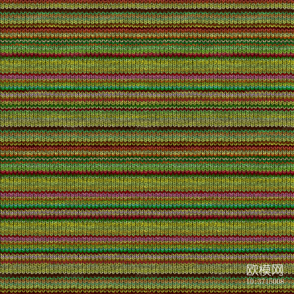 无缝绿色条纹图案针织布纹布料面料下载
