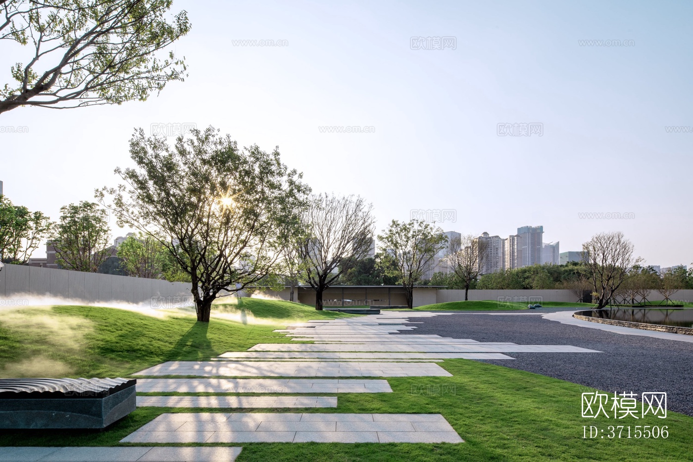 公园外景，休闲景观外景下载