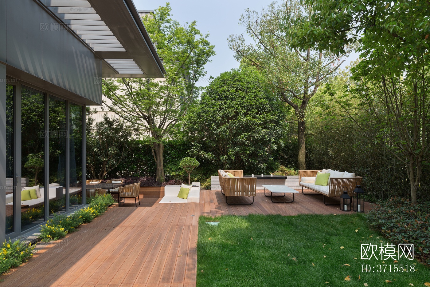 别墅小区外景，别墅休闲区外景下载