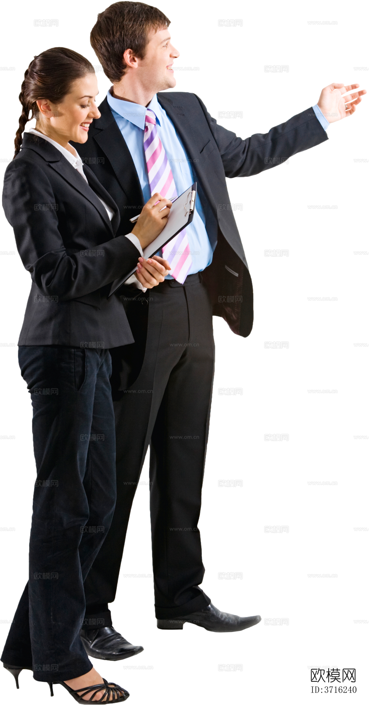 免抠行走站立酒店办公人物商务人士模特下载