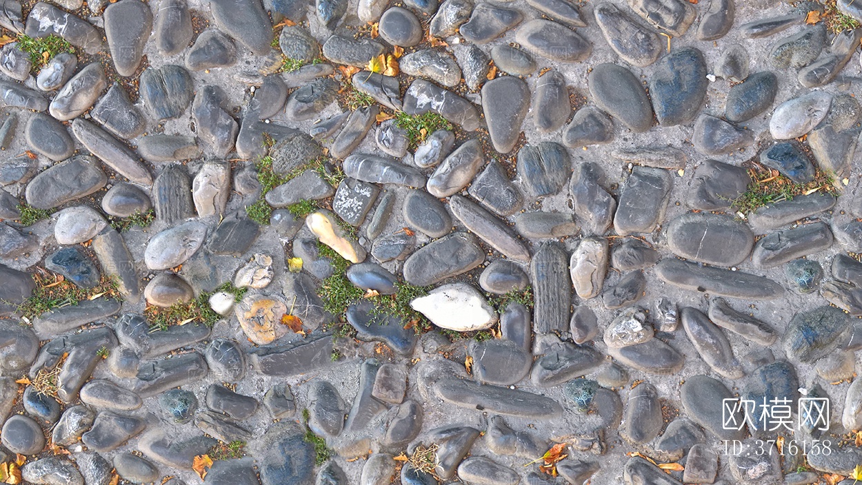 无缝鹅软石拼花地砖人行道路地面街道广场铺贴下载