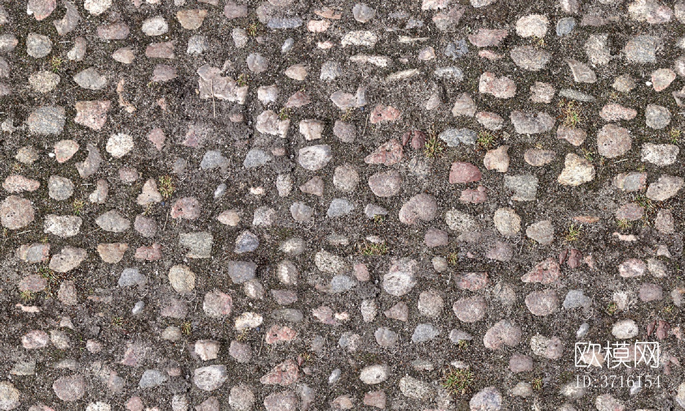 无缝鹅软石拼花地砖人行道路地面街道广场铺贴下载