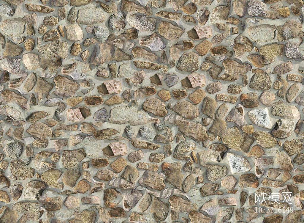无缝鹅软石拼花地砖人行道路地面街道广场铺贴下载