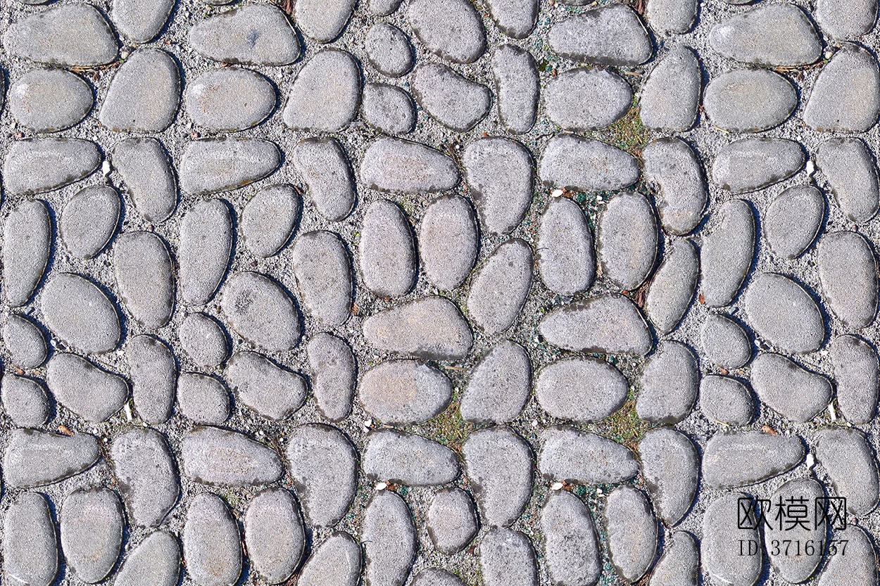 无缝鹅软石拼花地砖人行道路地面街道广场铺贴下载