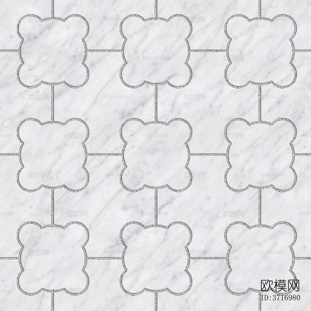 无缝花岗岩石材拼花地砖人行道路地面广场铺贴下载