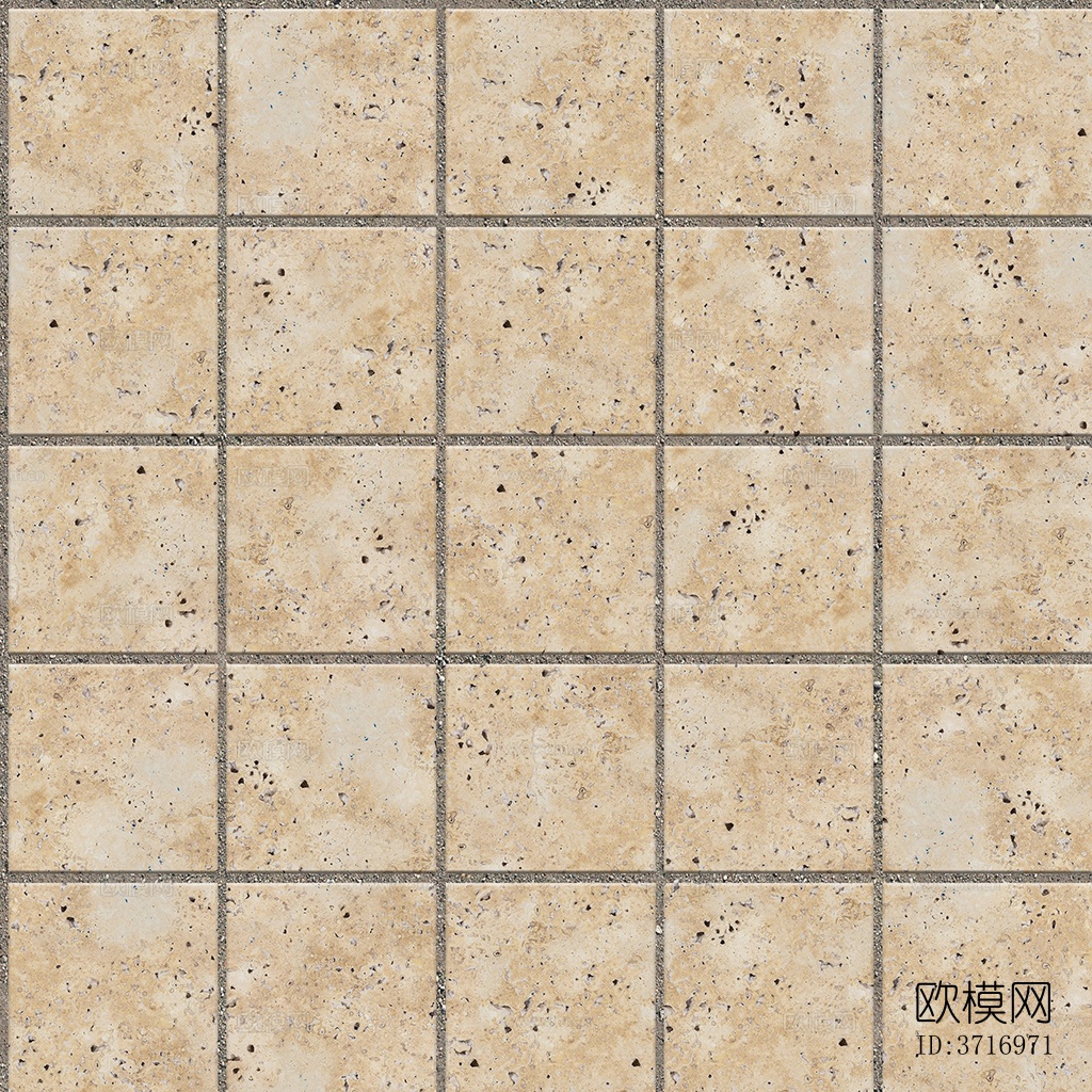 无缝花岗岩石材拼花地砖人行道路地面广场铺贴下载