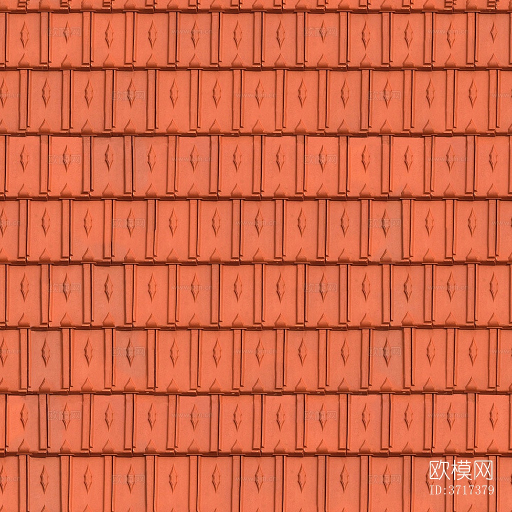 无缝别墅建筑屋顶陶土陶瓷瓦片下载