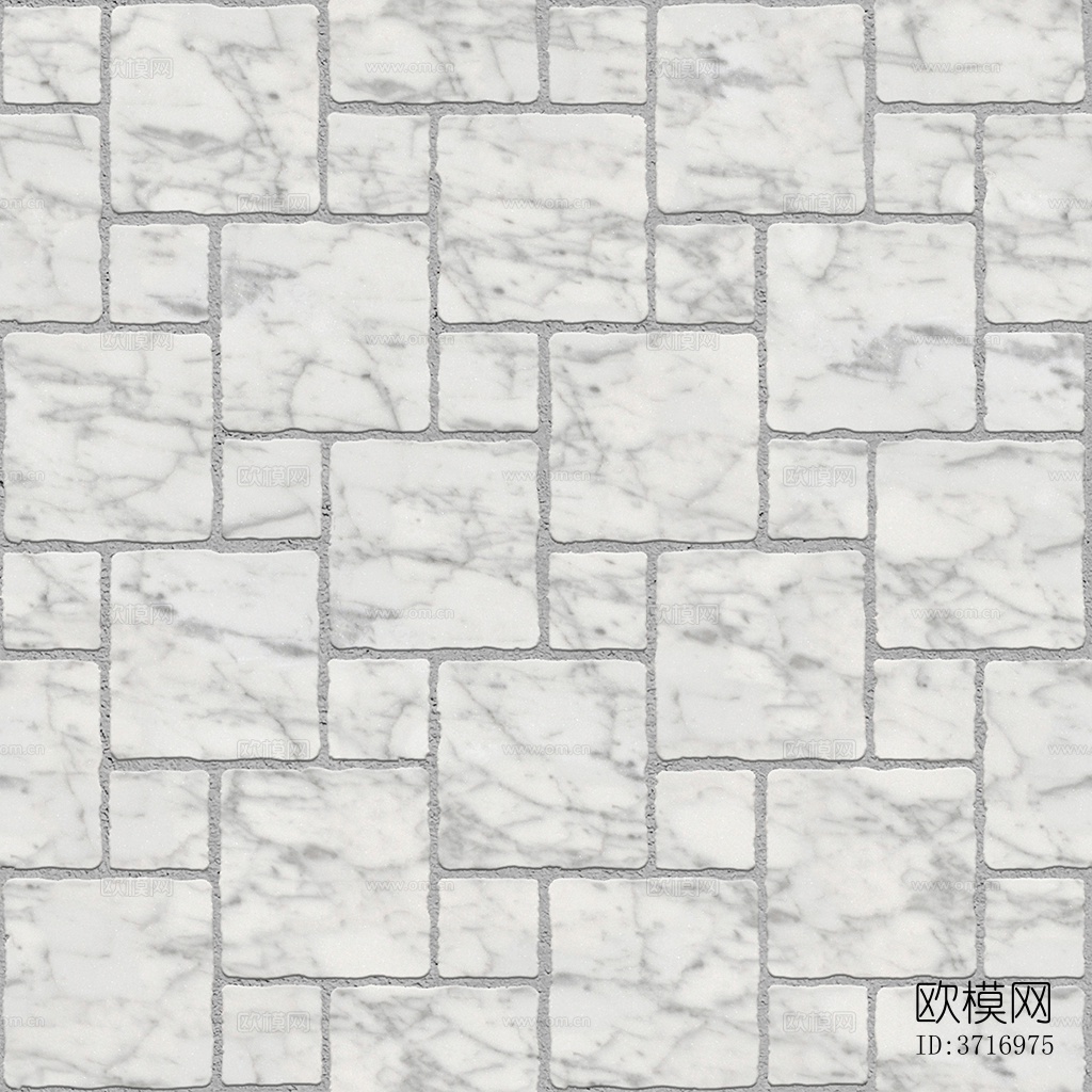 无缝花岗岩石材拼花地砖人行道路地面广场铺贴下载