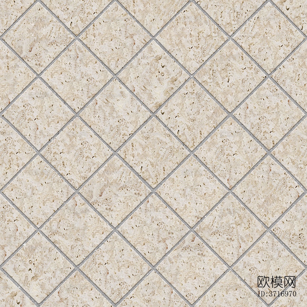 无缝花岗岩石材拼花地砖人行道路地面广场铺贴下载