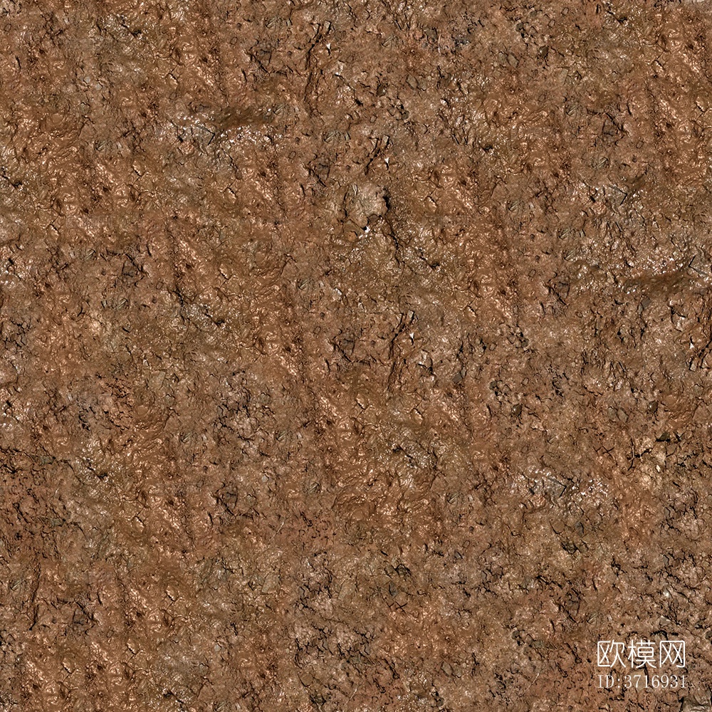 无缝黄色潮湿泥土道路地面下载