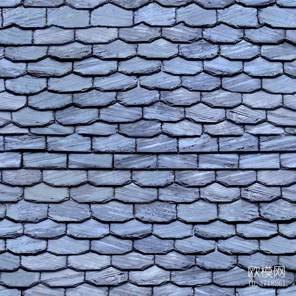 无缝别墅建筑屋顶中式仿古石板瓦片下载