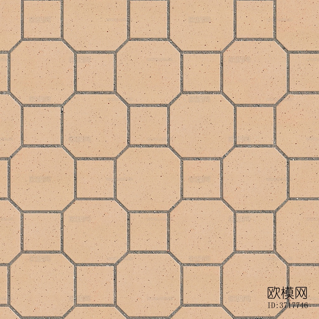 无缝黄色陶瓦几何拼花地砖人行道路地面广场铺贴下载