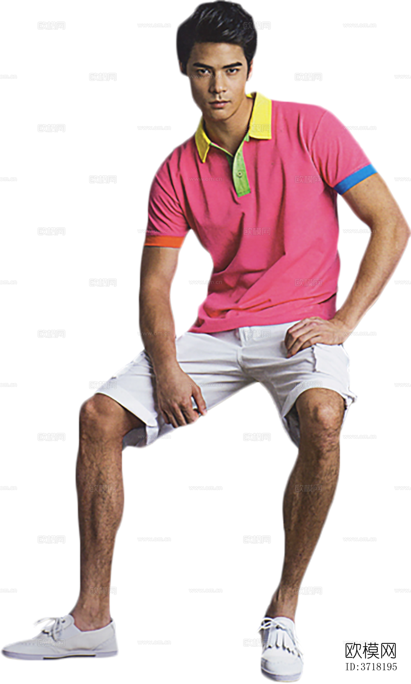 免抠站立行走购物休闲人物模特下载