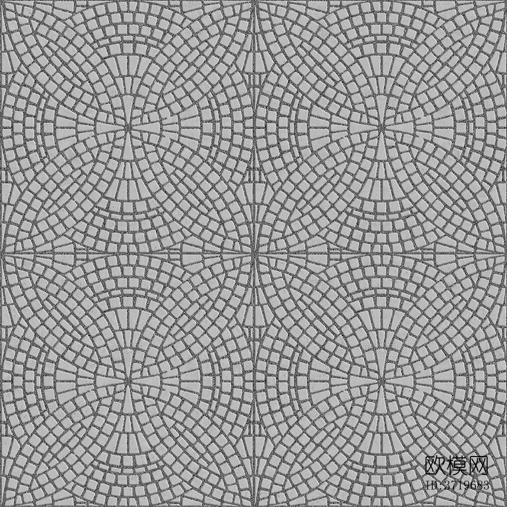 无缝鹅软石拼花地砖人行道路地面广场铺贴下载