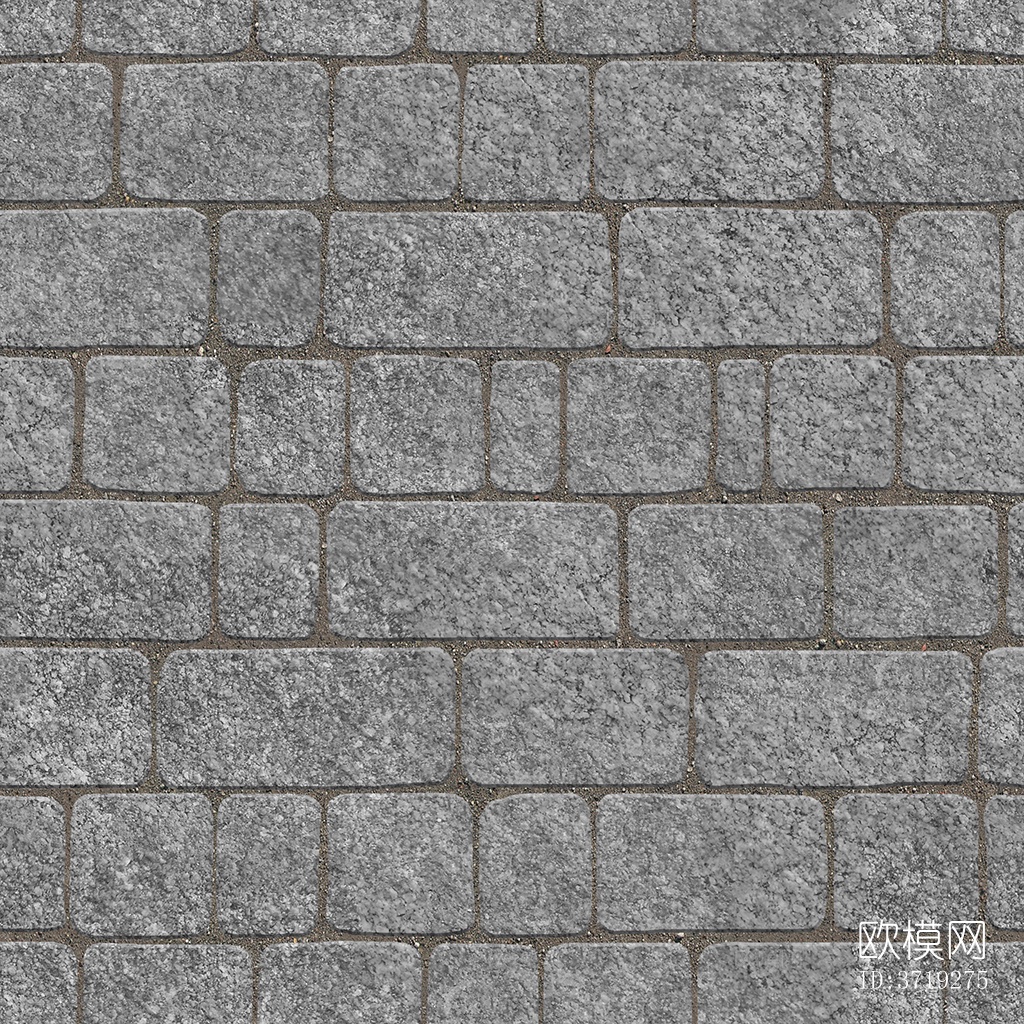 无缝灰色方形拼花地砖人行道路地面街道广场铺贴下载