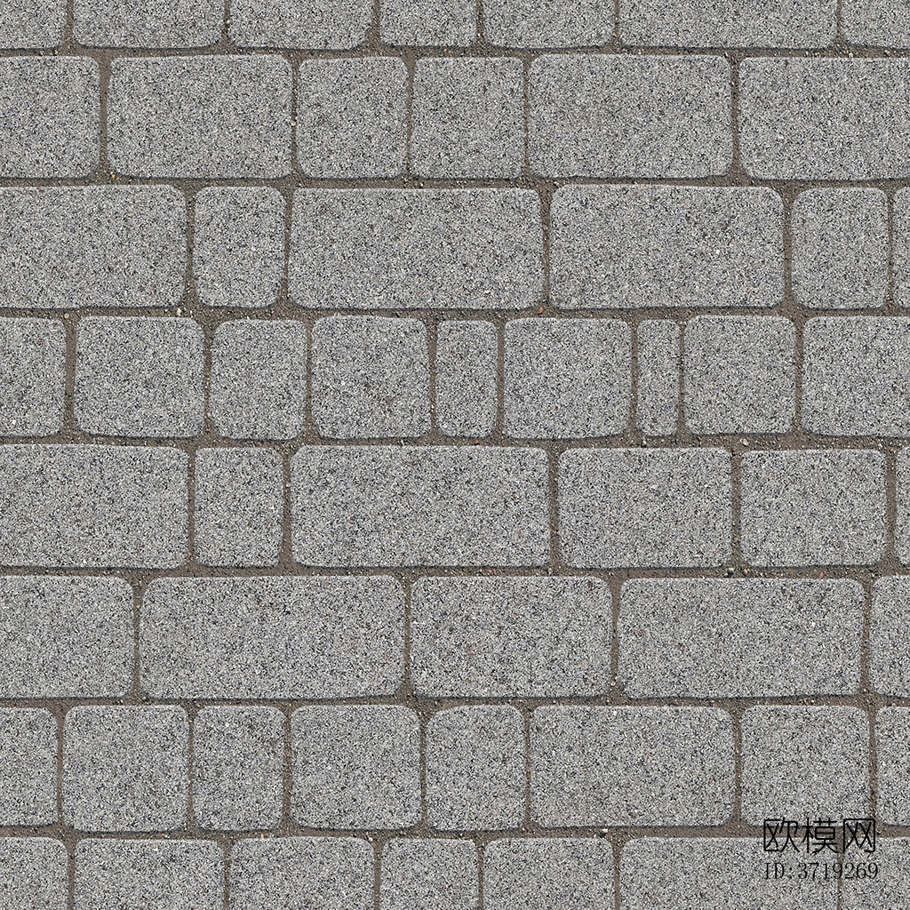 无缝灰色方形拼花地砖人行道路地面街道广场铺贴下载