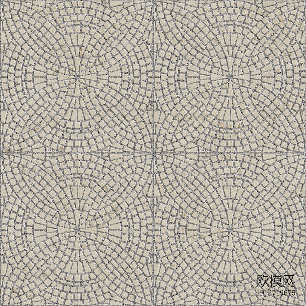 无缝鹅软石拼花地砖人行道路地面广场铺贴下载