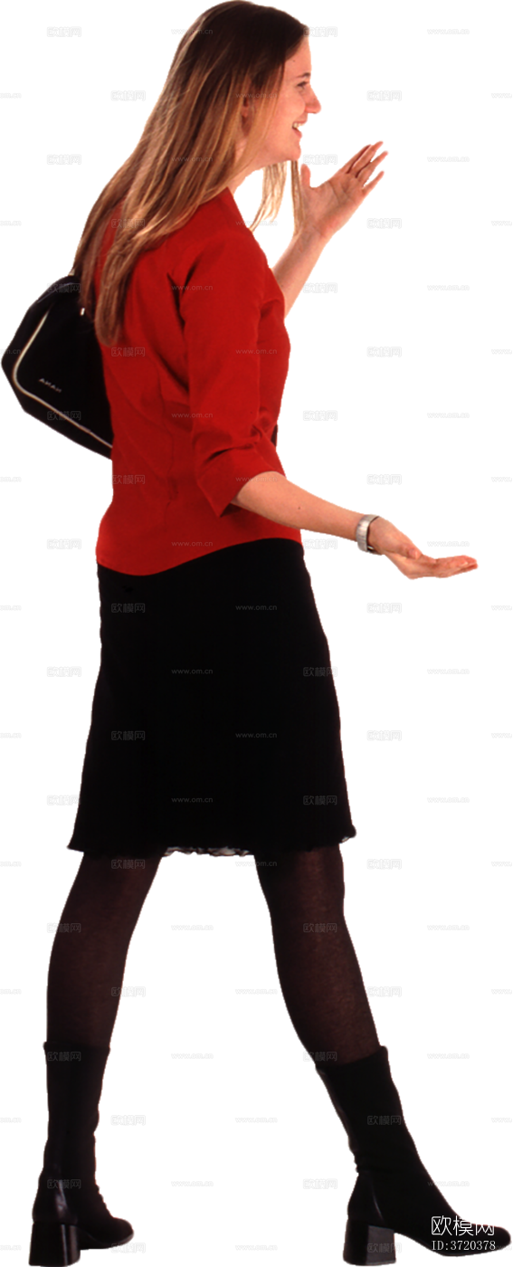 免抠居家休闲站立行走人物模特下载