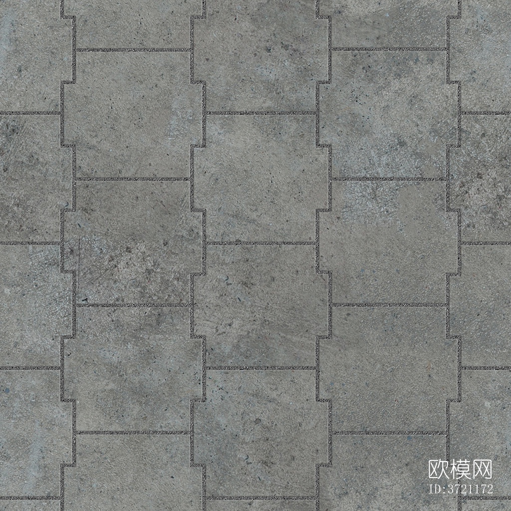 无缝灰色破损水泥拼花地砖人行道路地面广场铺贴下载