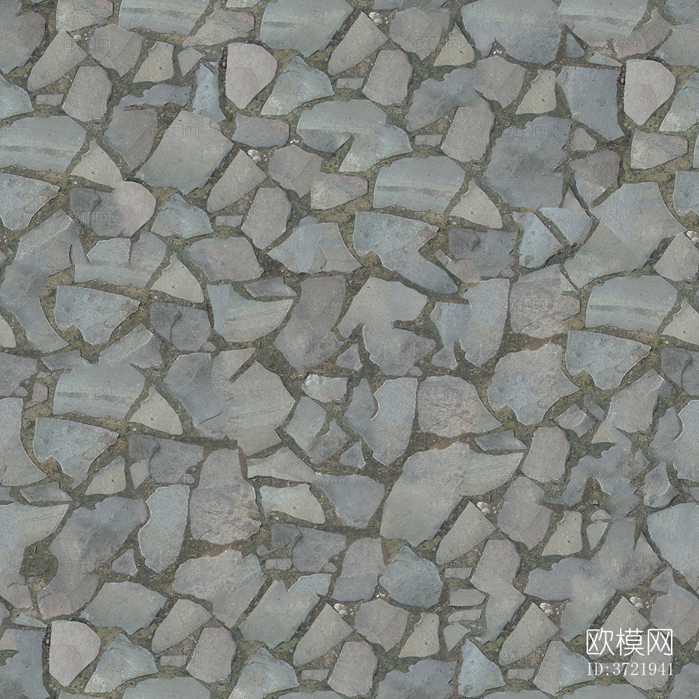 无缝灰色不规则拼花石板地砖人行道路地面广场铺贴下载