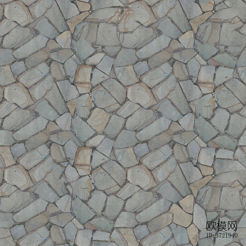 无缝灰色不规则拼花石板地砖人行道路地面广场铺贴下载
