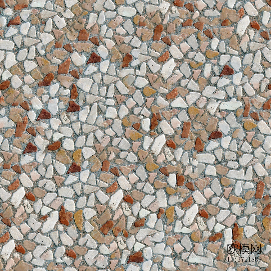 无缝灰色鹅软石碎石人行道路地面街道广场铺贴下载