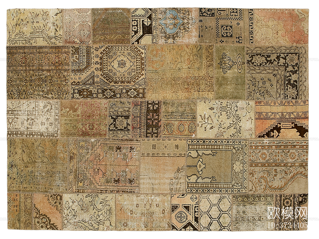 免扣欧式古典复古做旧中古地毯下载