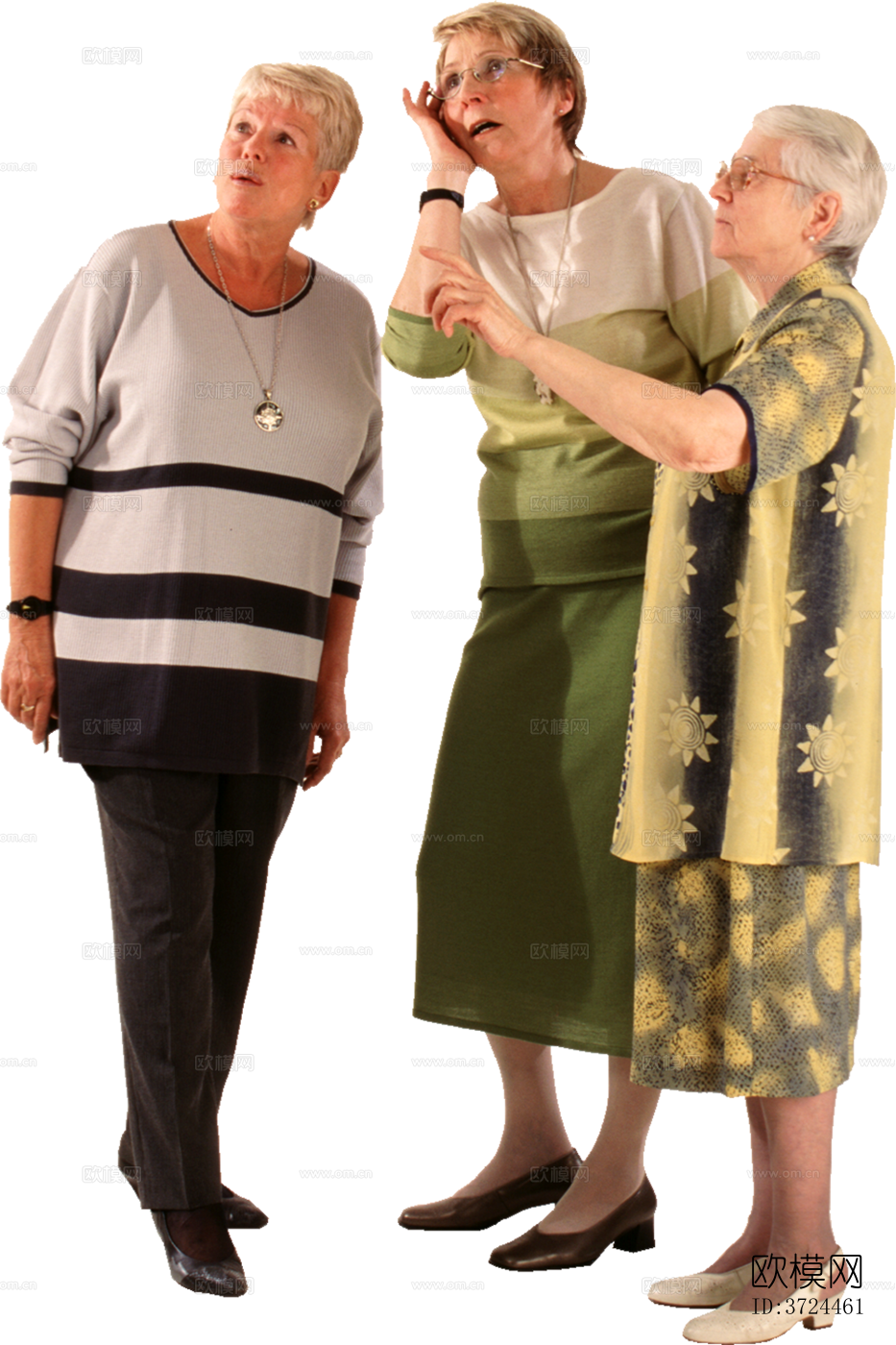 免抠居家休闲站立行走人物模特下载