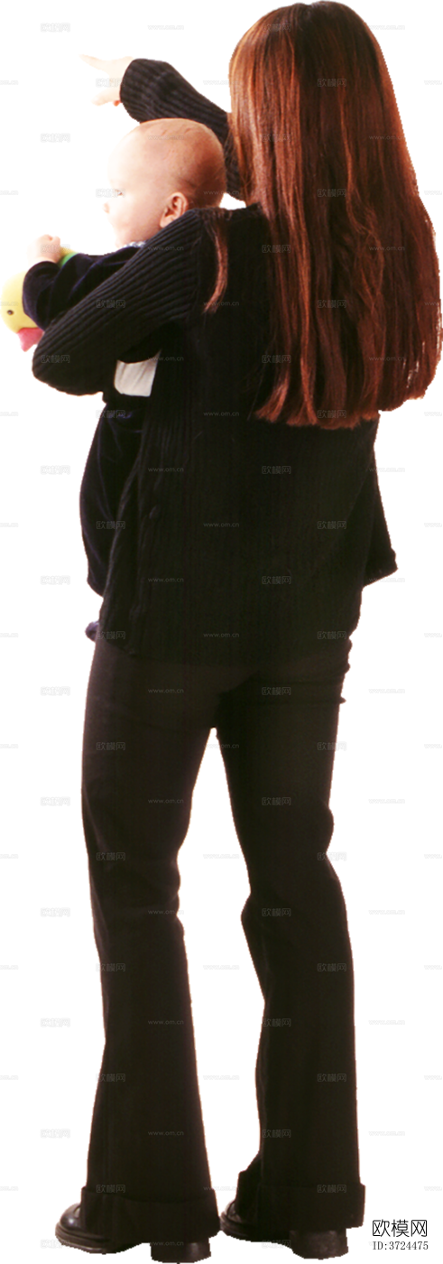 免抠居家休闲站立行走人物模特下载