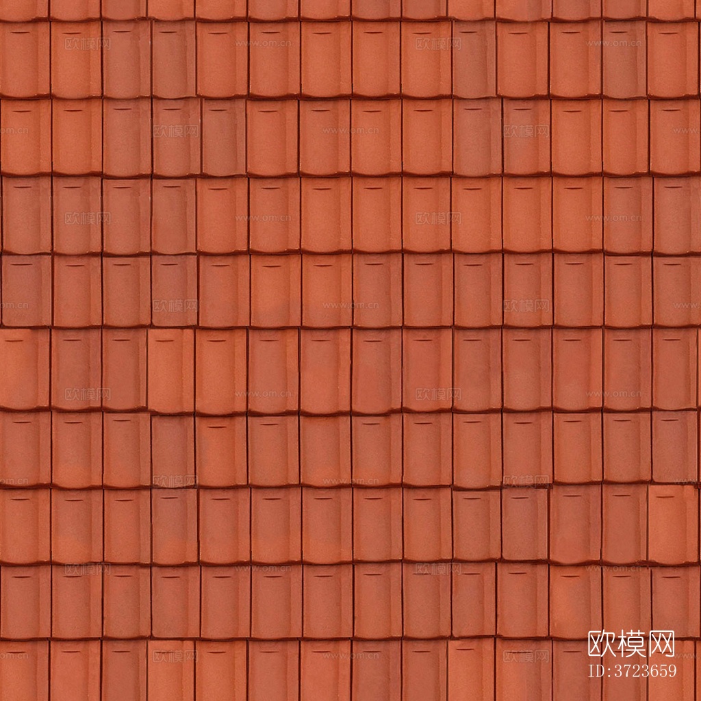 无缝别墅建筑屋顶陶土陶瓷瓦片下载