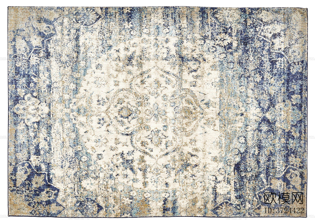 免扣欧式古典复古做旧中古地毯下载
