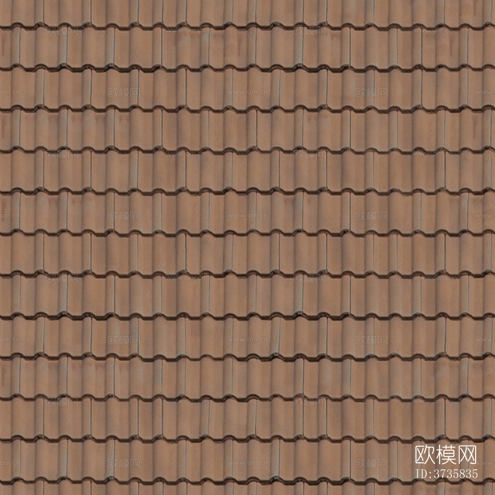 无缝别墅建筑屋顶陶土陶瓷瓦片下载
